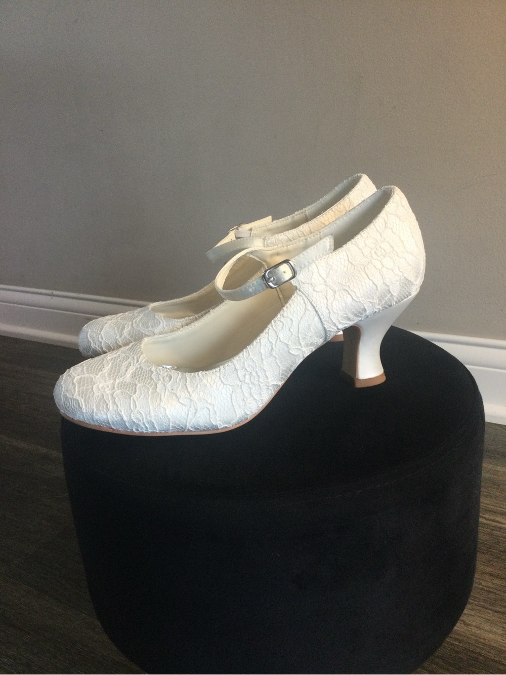 Classic White Lace Mary Jane Heels